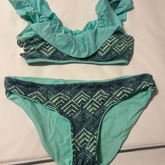 Maaji Turquoise Ruffle Bikini Set - Picture 2 of 4